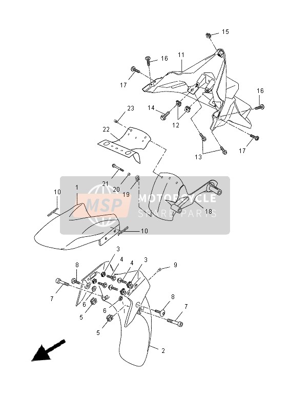 Yamaha YP125RA 2014 KOTFLÜGEL für ein 2014 Yamaha YP125RA